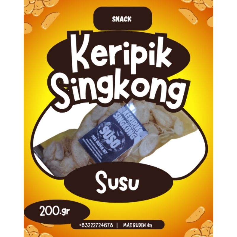 

(COD) keripik singkong rasa susu original 200g