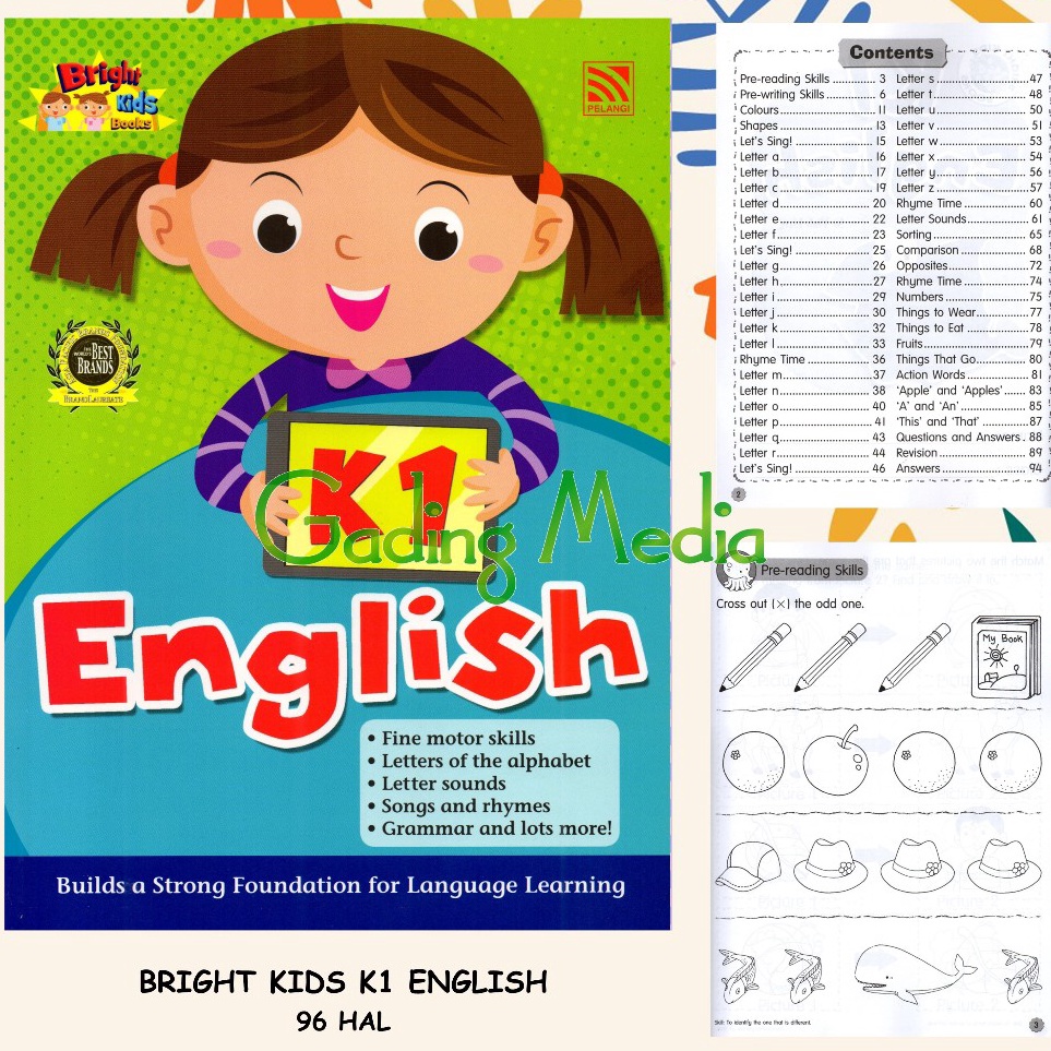 

KODE G16P BRIGHT KIDS BOOKS KINDERGARTEN 12 ENGLISHMATHSPHONICSIQHUAWEN