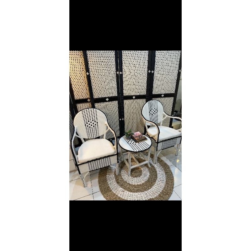 sofa kursi teras rotan sintetis