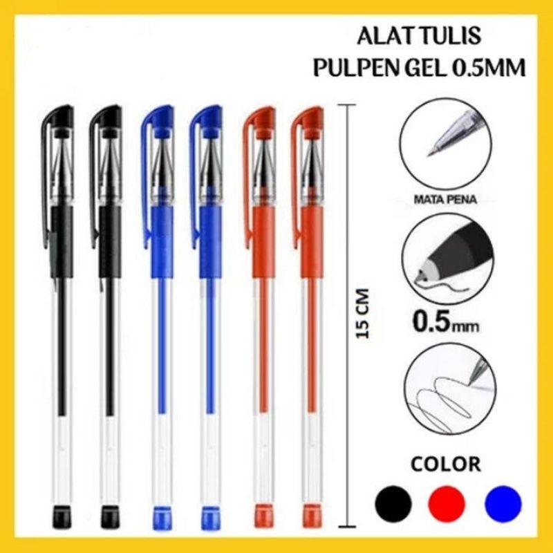 

pulpen standar pena gel 0.5 mm alat tulis / pulpen / perlengkapan sekolah