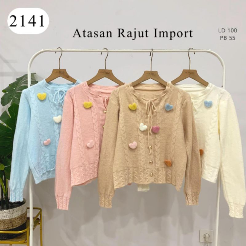 ARB - VNS - 2141 - Atasan Cardi Rajut Love