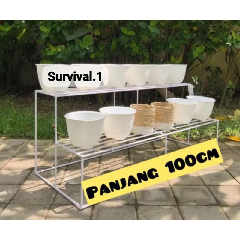 Standing Pot Susun 2 / Rak Bunga / Rak Susun / Rak Bunga Besi Susun 2