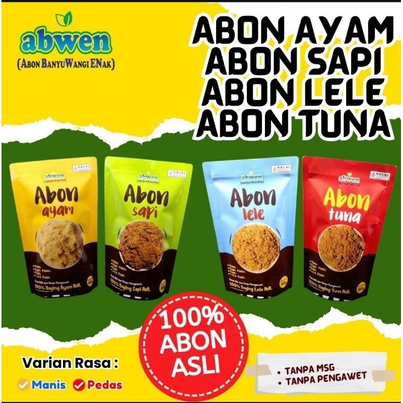 

[KARASHOP] ABWEN ABON BANYU WANGI ENAK ABON AYAM SAPI LELE TUNA ABON