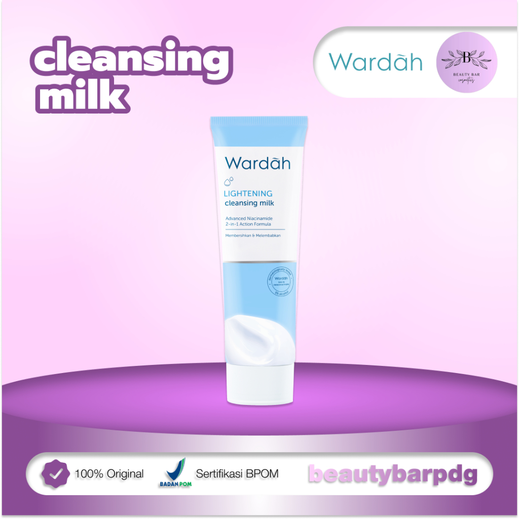 Wardah Lightening Cleansing Milk 100ml | Milk Cleanser | Pembersih Wajah