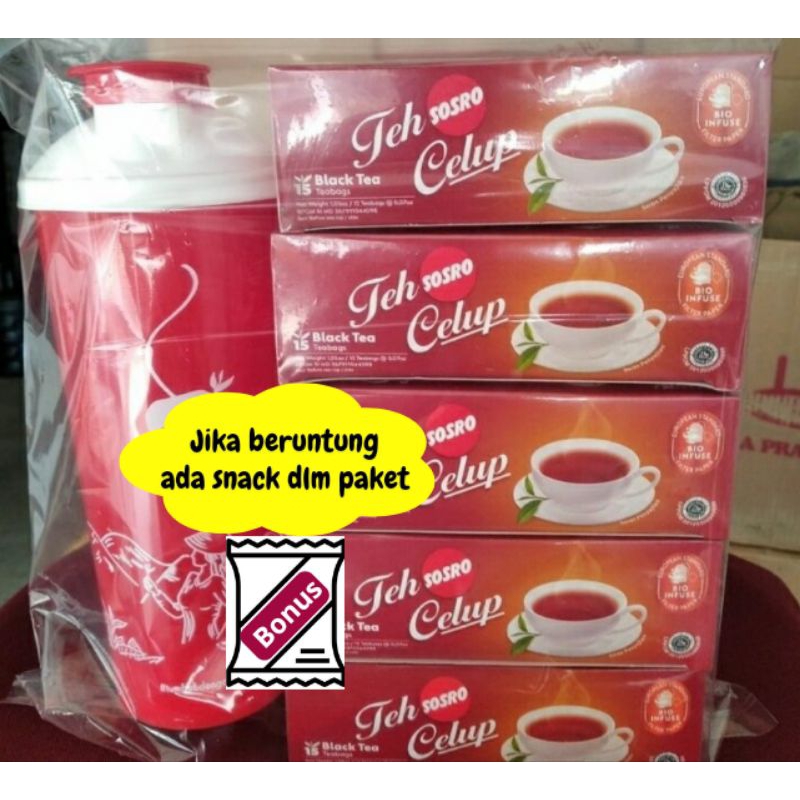 

Teh Celup Sosro 5 kotak + Tumbler Cantik