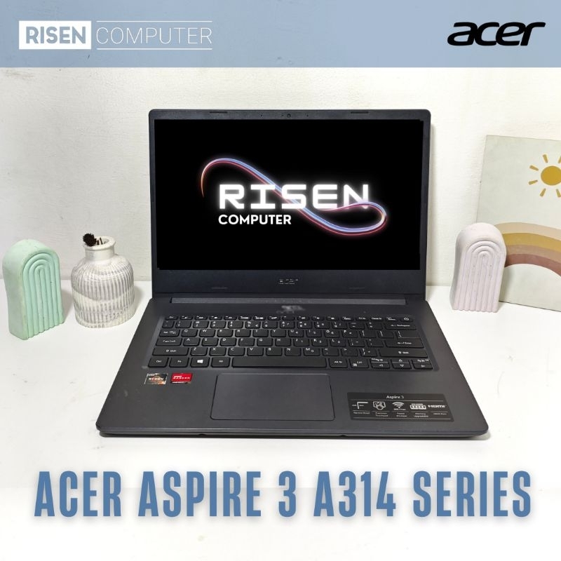 Second LAPTOP ACER ASPIRE 3 A314 SERIES AMD Ryzen 3 3250U RAM 8GB SSD 256GB Notebook 14inch Seken Be