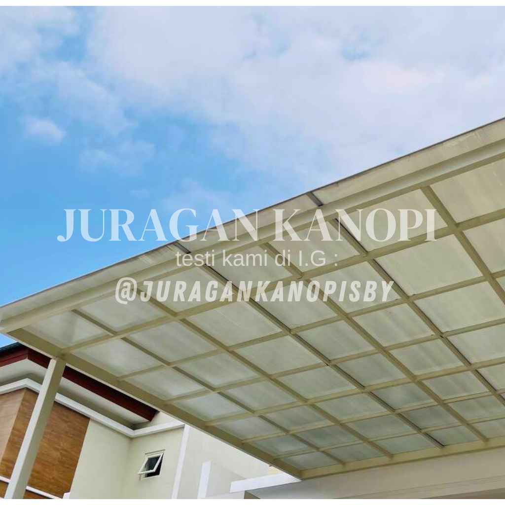 Canopy kanopi atap kaca Polycarbonate minimalis surabaya