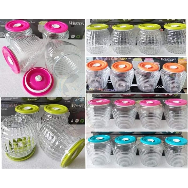 TOPLES KEDAP UDARA CANISTER WESTON 4 PC