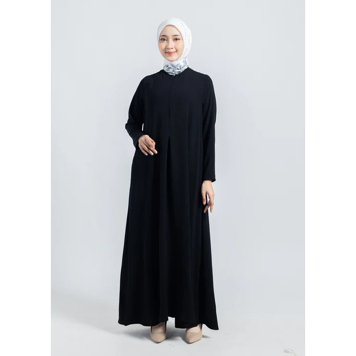 Elzatta Pakaian Muslim Wanita Basic Gamis Crinckle - Gamis Polos Terlaris
