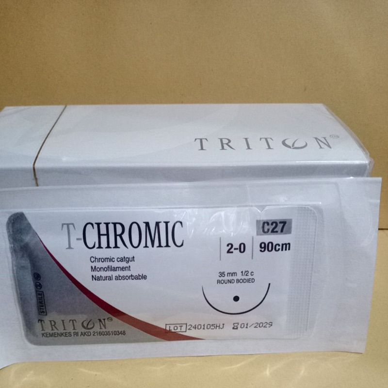 T CHROMIC 2/0 roundbodied C27( absorbable) /pc