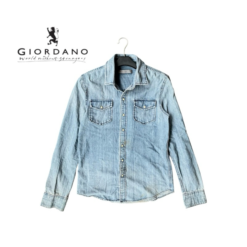 Kemeja Blue Jeans Denim Wanita Giordano Original