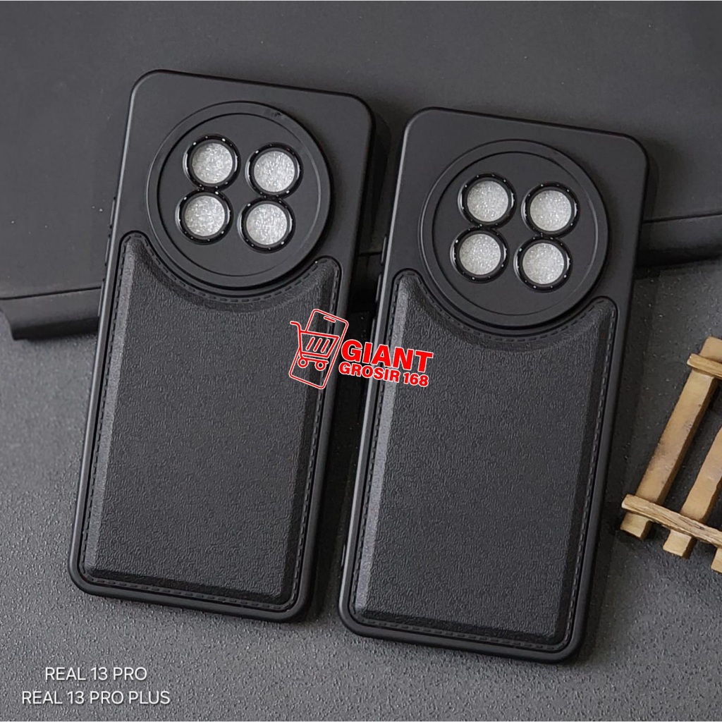 CASE REALME 13 PRO REALME 13 PRO PLUS LEATHER PRO CAMERA BLACK SOFTCASE REALME 13 PRO REALME 13 PRO 