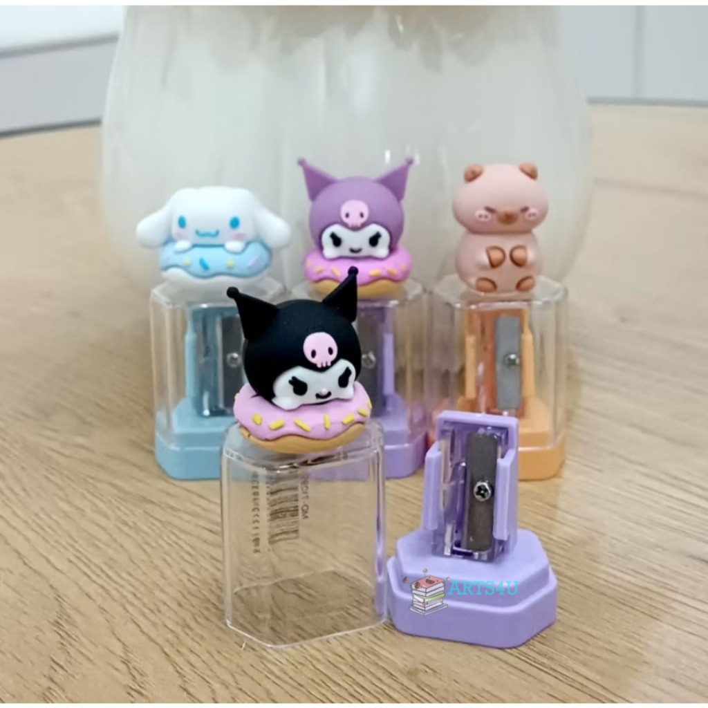 

Serutan Rautan Pensil Cinnamoroll, Kuromi & Capybara