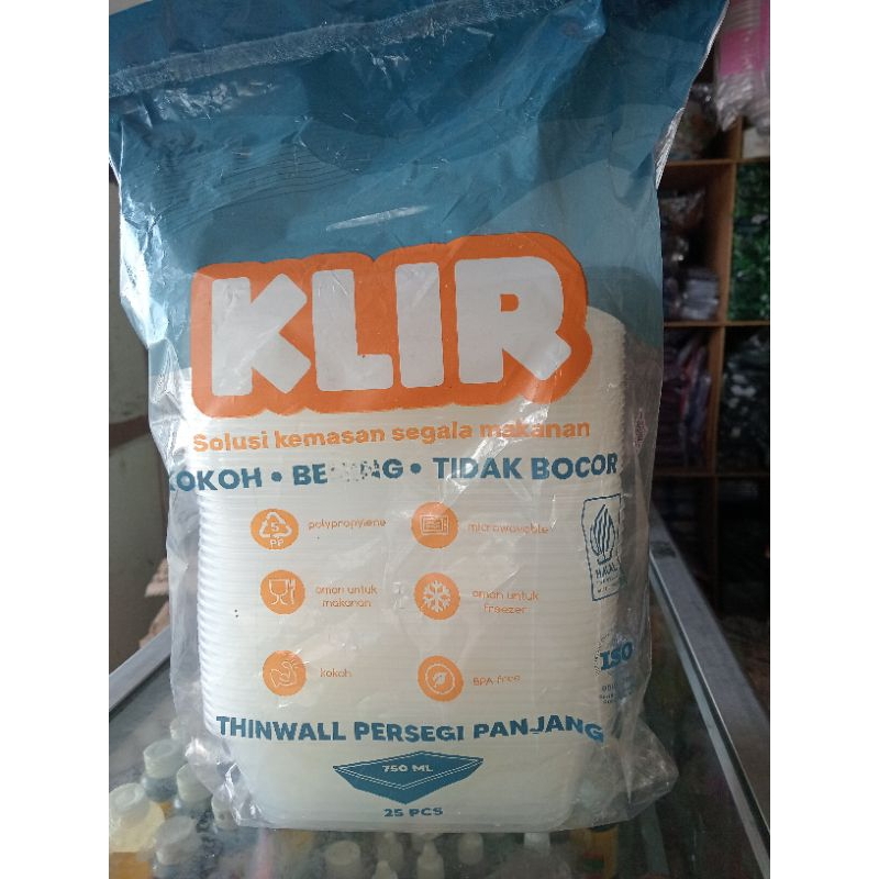 Thinwall Rectangle 750 ml/Thinwall persegi panjng