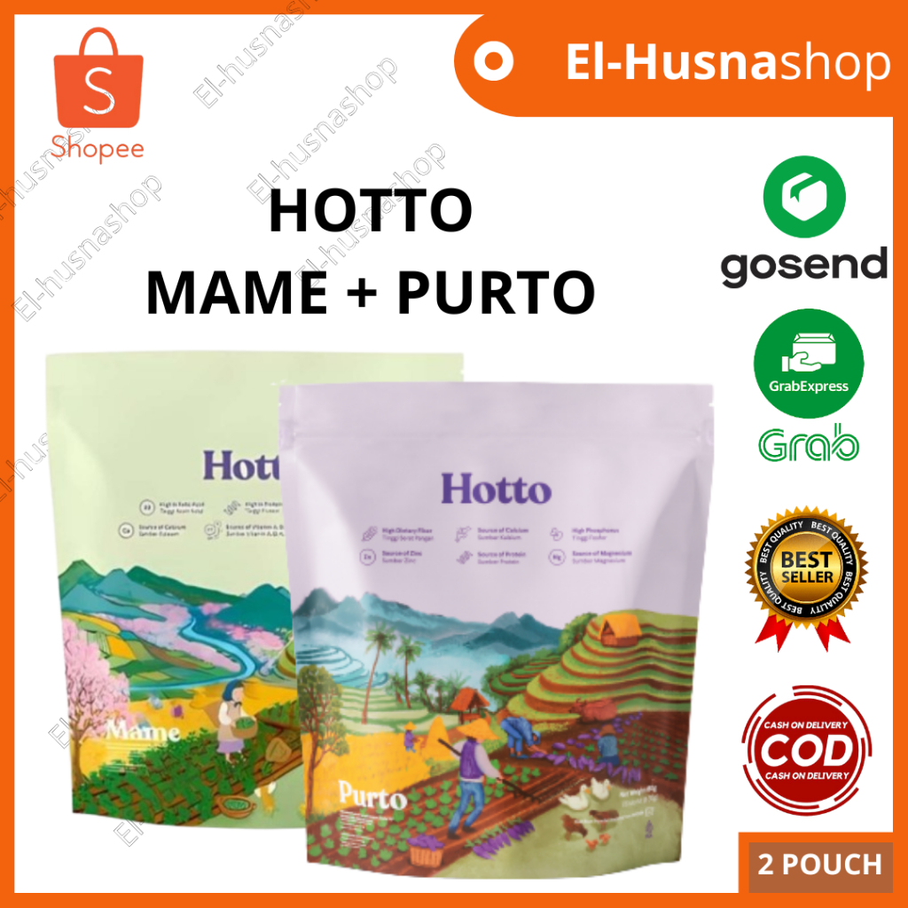 

PAKET BUNDLING HOTTO Purto Mame Sachet Multigrain With Purple Potato & Edamame