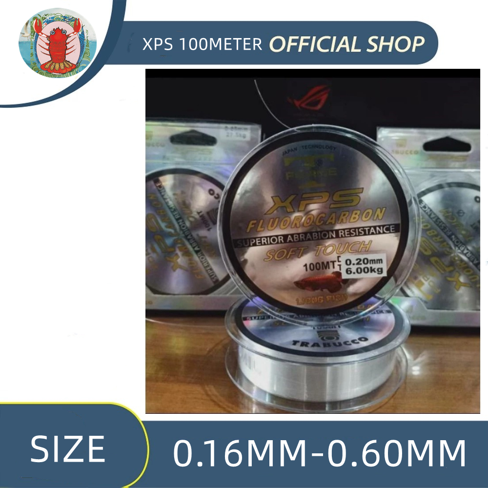 Senar Pancing Leader XPS FLUOROCARBON 0.16MM-0.60MM terlali murah 100M
