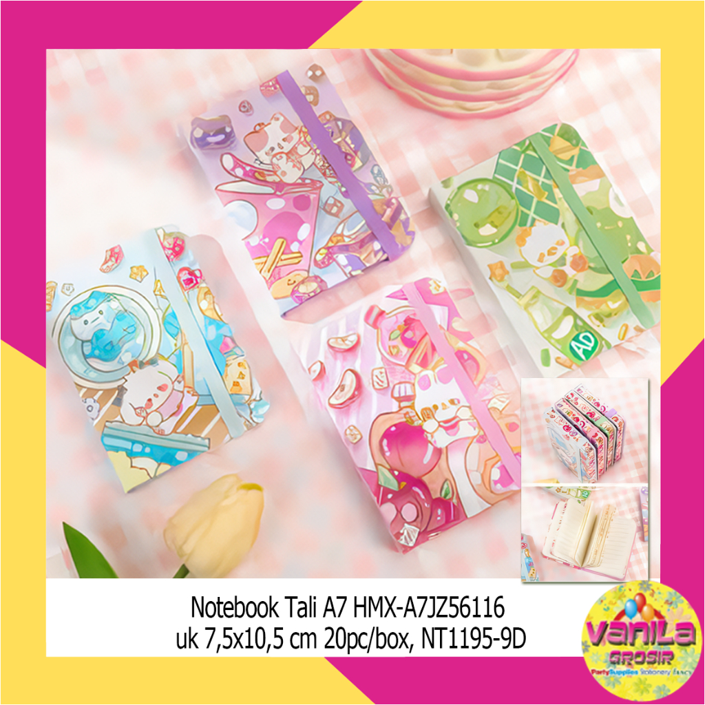 

(1Pcs) Notebook Tali A7, buku catatan, buku diary, note book, notebook lucu