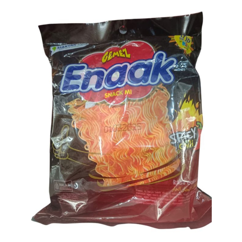 

SNACK MI GEMEZ Enaak Spicy chiliRasa cabe pedas 26g × 3