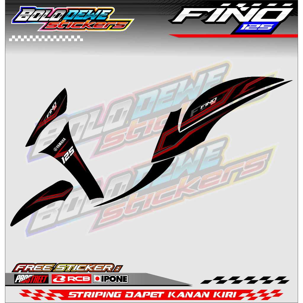 STRIPING VARIASI MOTOR YAMAHA FINO / STICKER LIST VARIASI MOTOR FINO