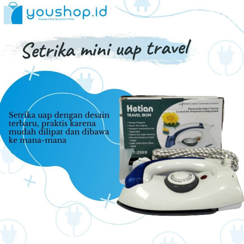 Setrika Mini Travel Uap Traveling - Setrika Lipat