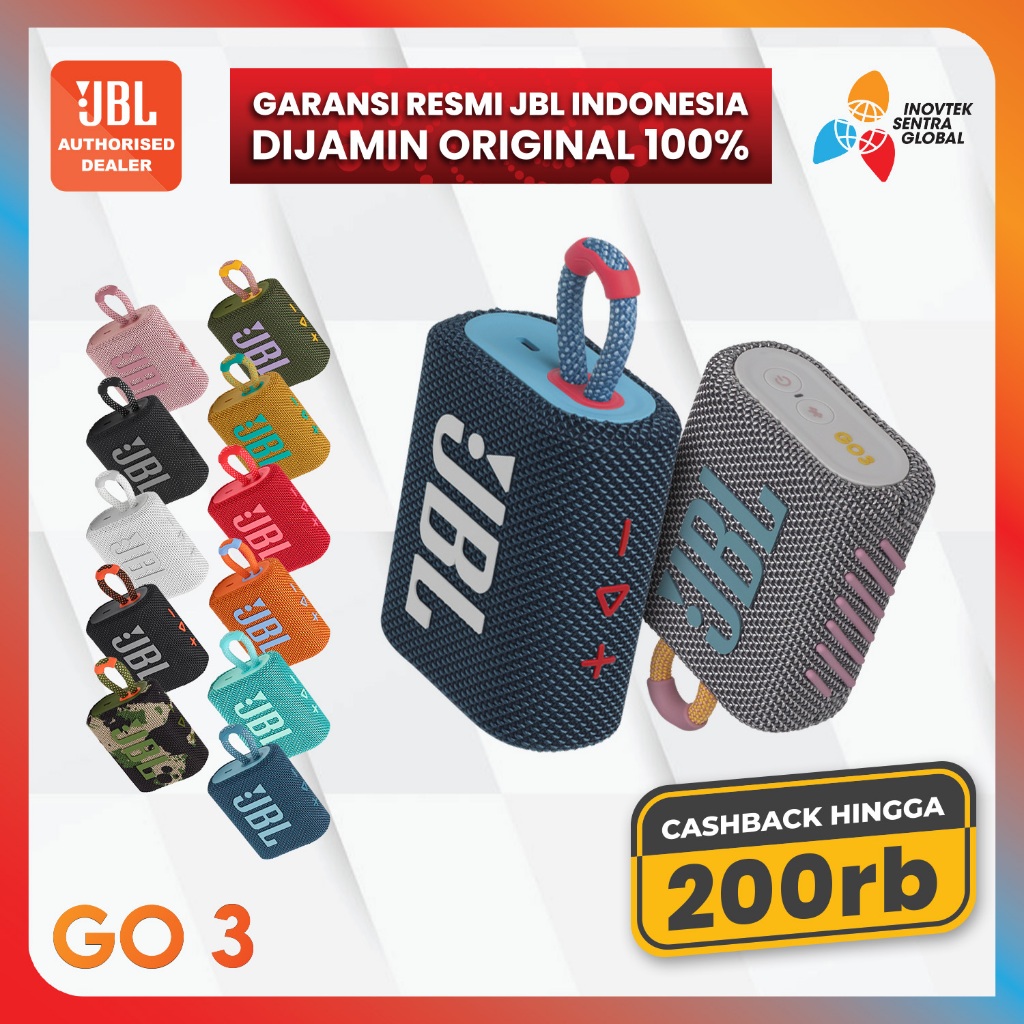 JBL JBL GO 3 / GO3 Wireless Bluetooth Speaker Portable - Garansi Resmi