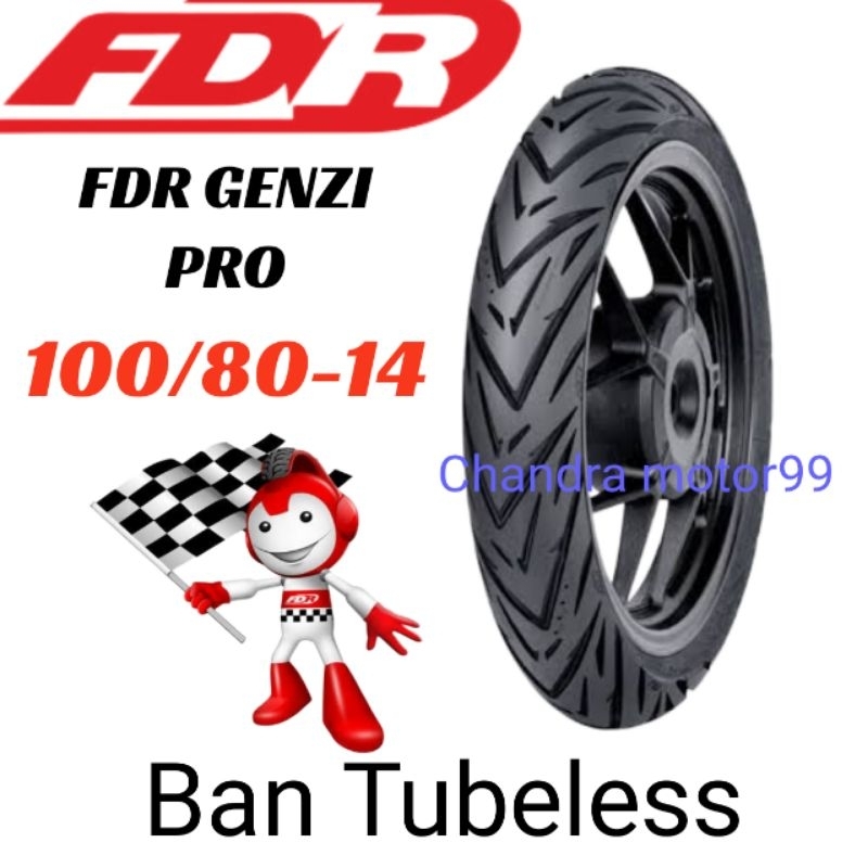 BAN FDR GENZI PRO 100/80-14 TUBELESS 100 80 14