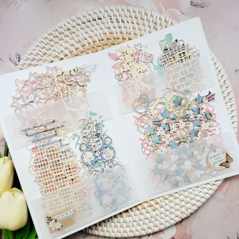 

HIASAN KERTAS DIE CUT UNTUK SCRAPBOOK JOURNALING CARDMAKING - BACKGROUND SET B
