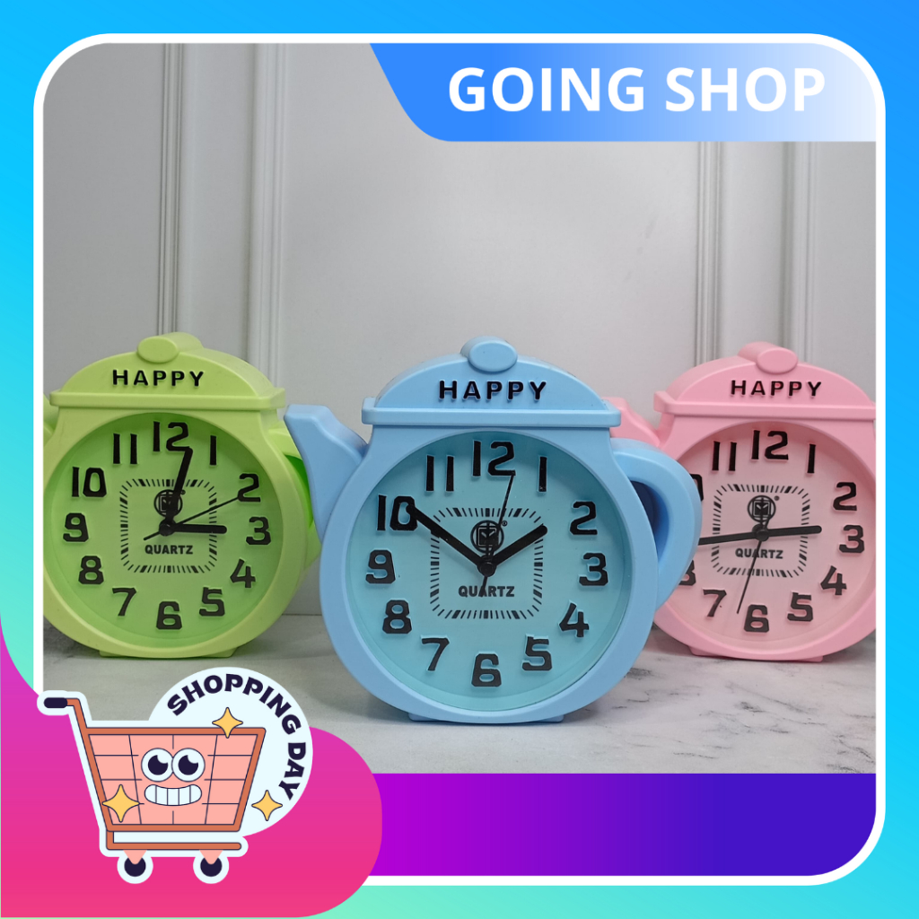 [ GS ] JAM BEKER ALARM BUNYI KRING-KRING BENTUK TEKO DAN APEL