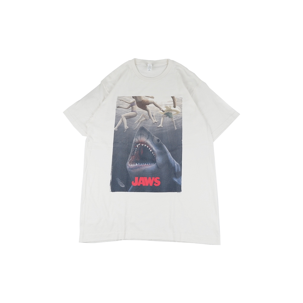 Feeding Frenzy Jaws Tee Master Crop Center Tshirt White