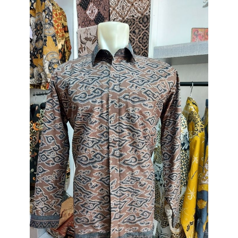 kemeja batik pria mega mendung