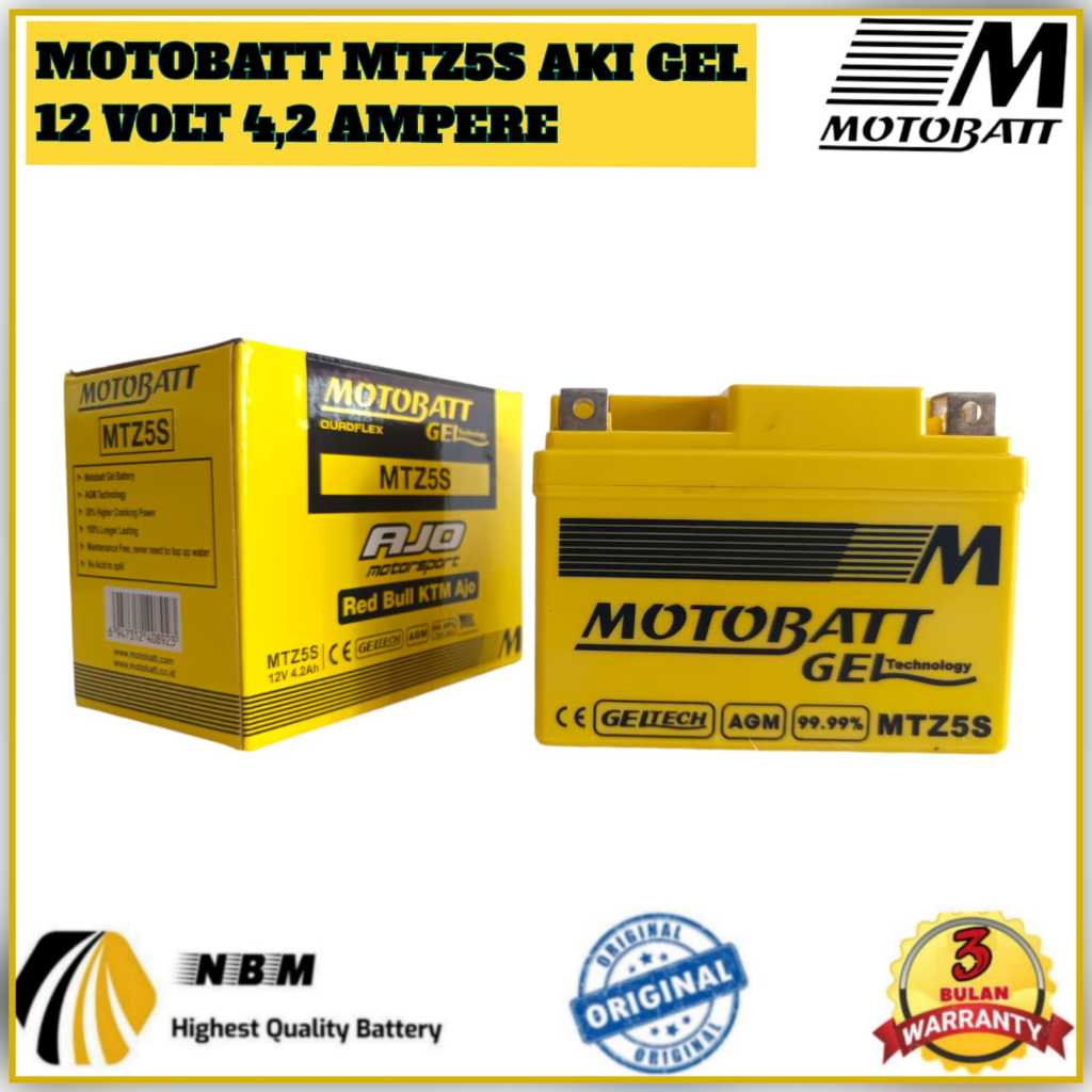 Aki Motor Yamaha mio G GT J M3 Soul XEON Motobatt aki Gel original 4.2 Ah