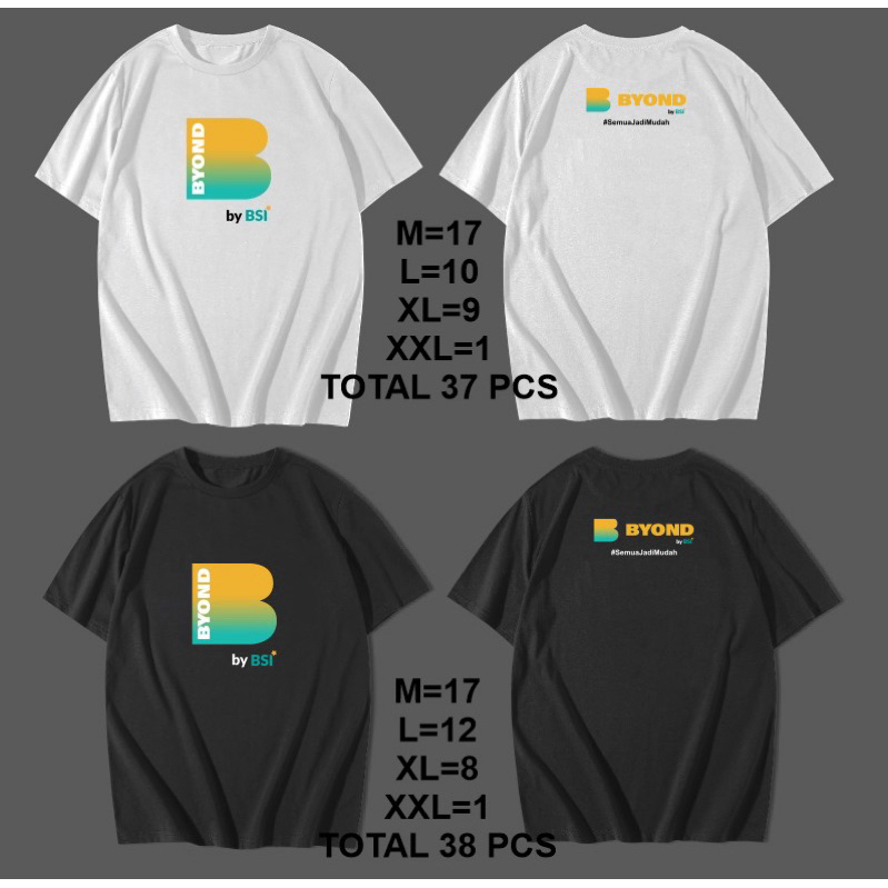 KAOS SABLON BYOND BSI BAJU SERAGAM BANK SYARIAH INDONESIA APLIKASI BYOND BY BSI