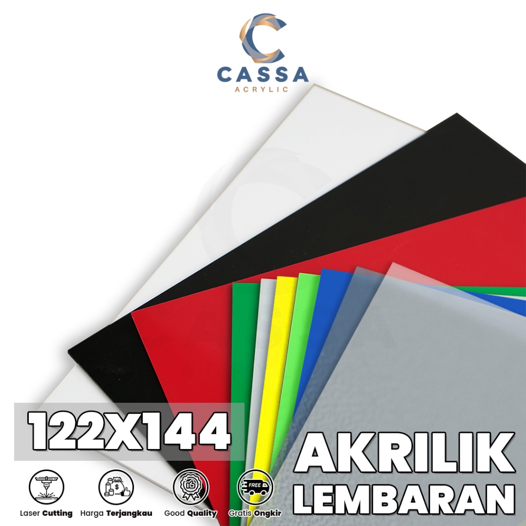 Akrilik Lembaran 122 x 244 2mm Bening / Lembaran Acrylic Merk TODA
