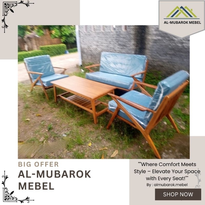 Kursi Sofa Tamu Retro Klasik // Set Kursi Tamu Jati // Kursi Tamu Model Kaki Z