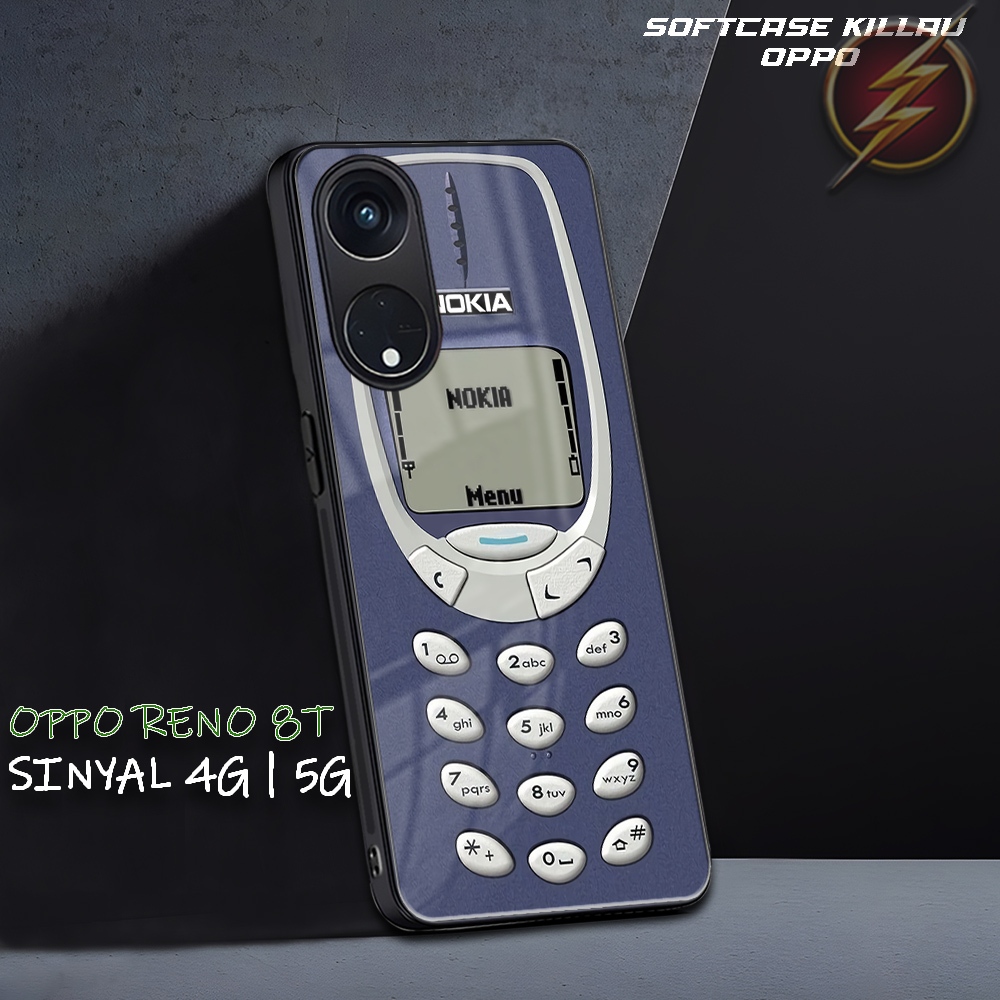 Softcase Kilau OPPO RENO 8T 4G 5G | Kesing Keren Lucu Aestetic Nokia Jadul [AM43] | Case Mika Kaca |