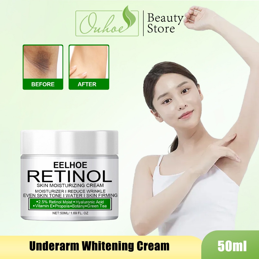 EELHOE [100%ORI/Beli 3 Gratis 2] Original Retinol Underarm Cream 50ml - Cream Pemutih Ketiak /Krim P