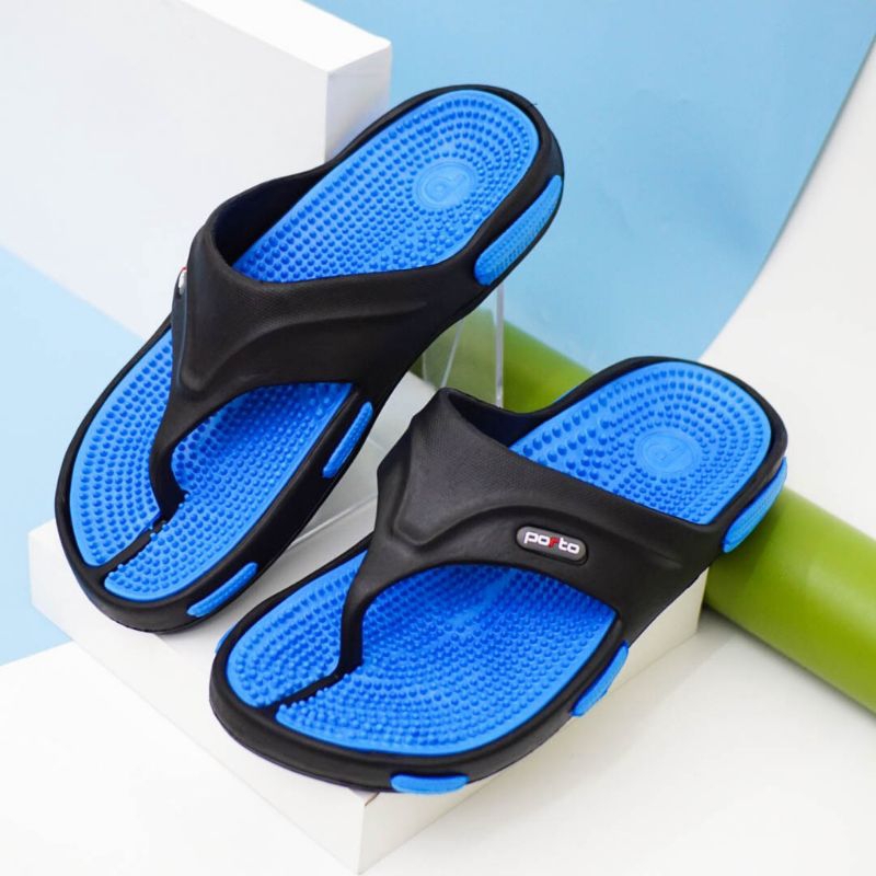 Sandal jepit karet duri PORTO 605 M pria wanita/Sandal refleksi/sandal kesehatan