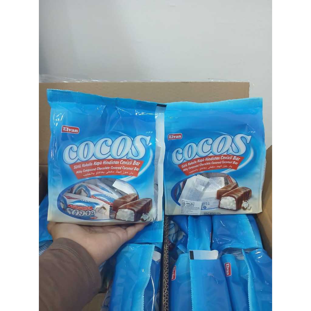 

Elvan Cocos Milk Chocolate Coated Coconut Bar Cokelat Isi Kelapa Turki 300g