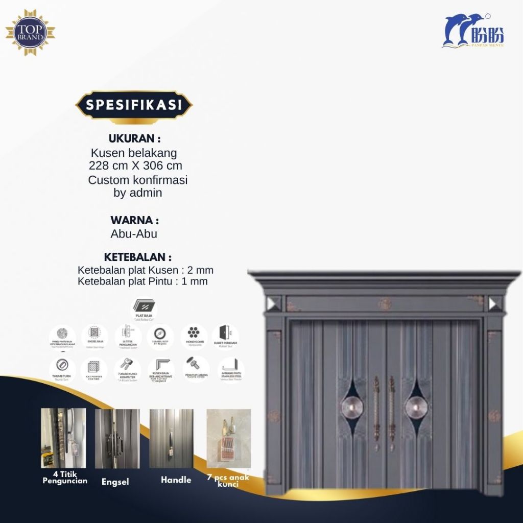 PINTU  BAJA SULYTAN/PINTU UTAMA MEWAH/PINTU RUMAH MEWAH/PINTU DEPAN RUMAH/PINTU APARTEMEN/PINTU DOUL
