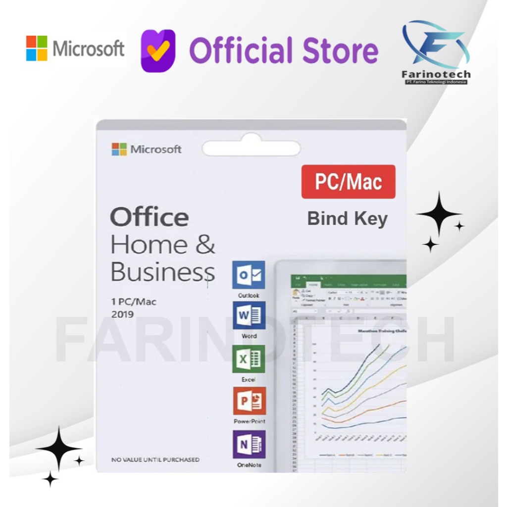 Ms Office 2019 Home Business PC/ Mac Bind Original License Key Lifetime