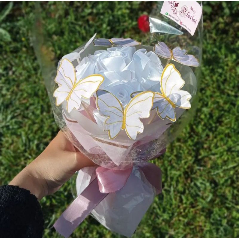 

BUKET BUNGA SATIN (Murah bangt)