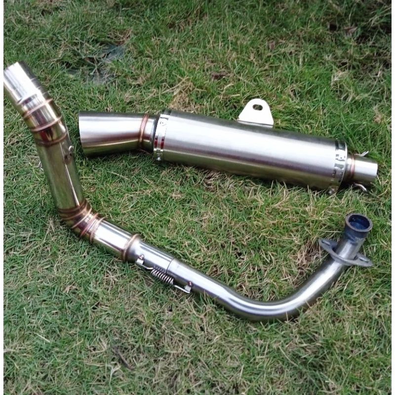 KNALPOT RACING BEAT FI BEAT KARBU INLET 38MM LEHER ATAS