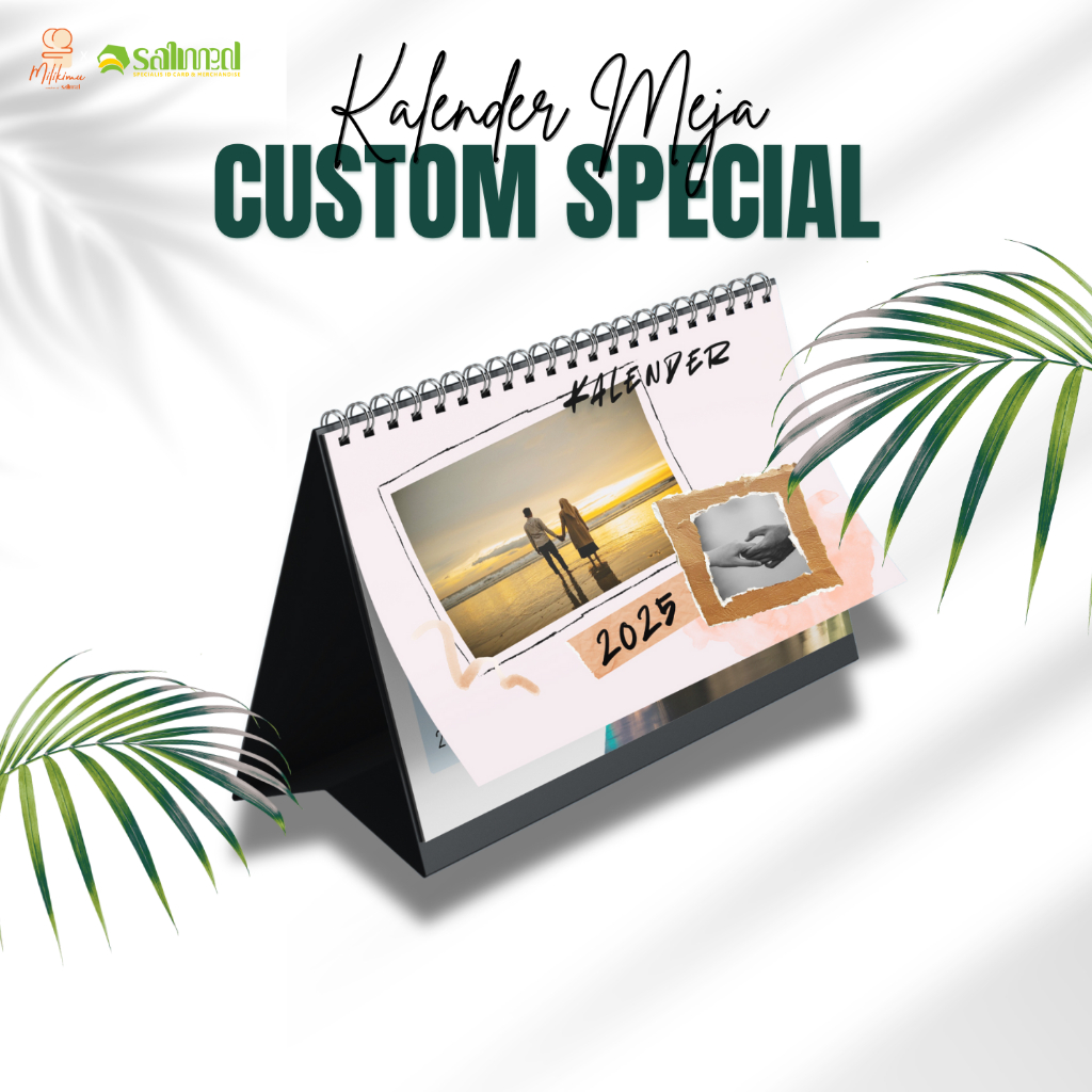 

Kalender Meja 2025 Custom A5 Dudukan Hardcover Tebal Isi 7 Lembar 2 Sisi