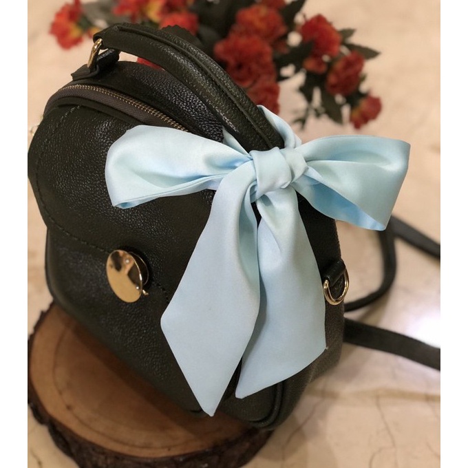 Unggul M Syal Scarf Leher  Dasi Kecil  Ikat Rambut Aksesoris Tas  Warna Polos Merah Biru Orange Taro