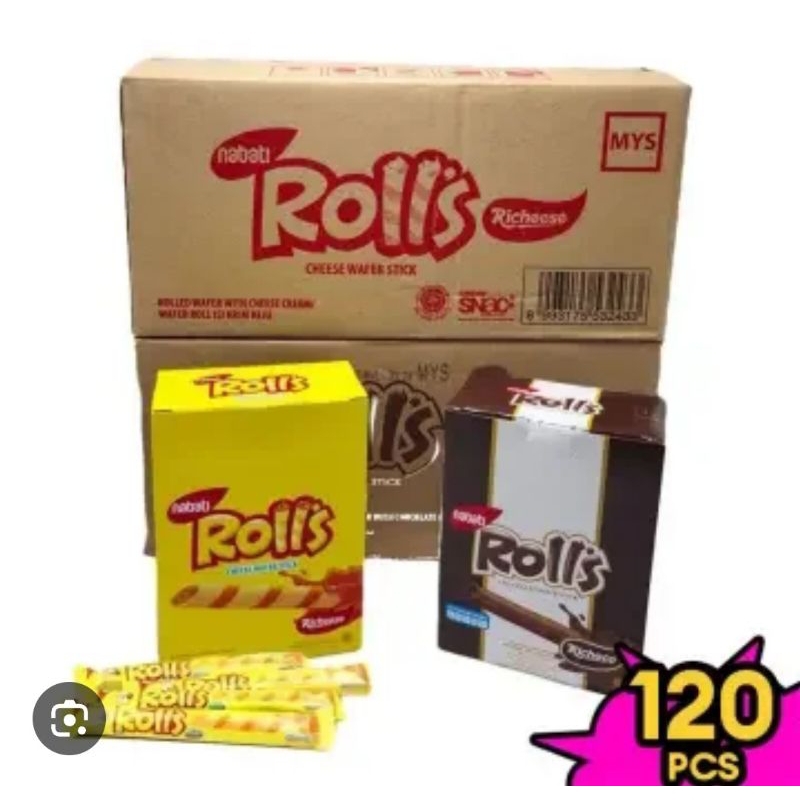 

Nabati Rolls Cheese Wafer Stick 8 gram ( 1 Karton 6 Box x 20 Pcs)