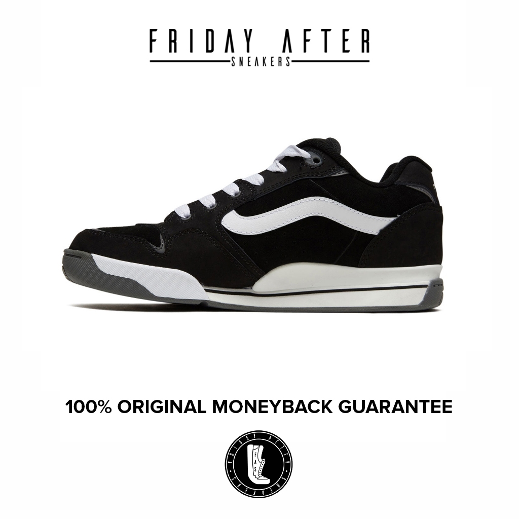 Sepatu Sneakers Pria Vans Rowley XLT Black White Original Resmi