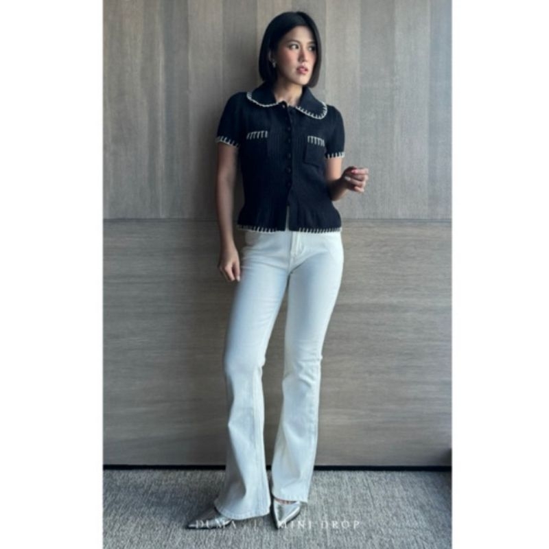 Duma Mina Knit Top Navy size 1