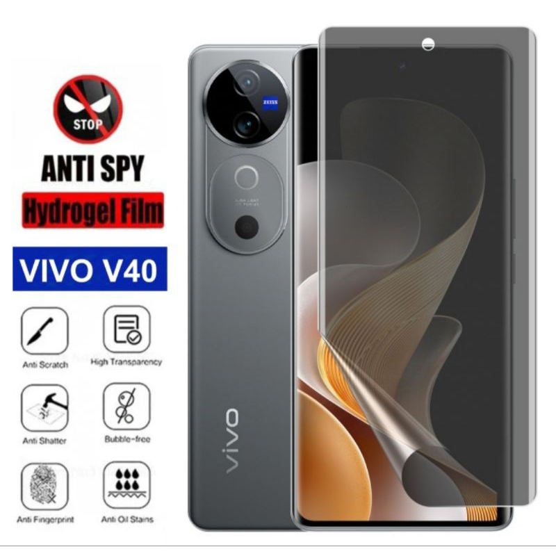 Anti Gores kaca SPY lengkung Vivo V40 & vivo 40 Pro / anti intip / spy vivo / anti gores vivo / peli