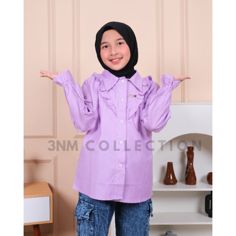 Atasan Kemeja Anak Perempuan Curly Blouse Bahan Katun