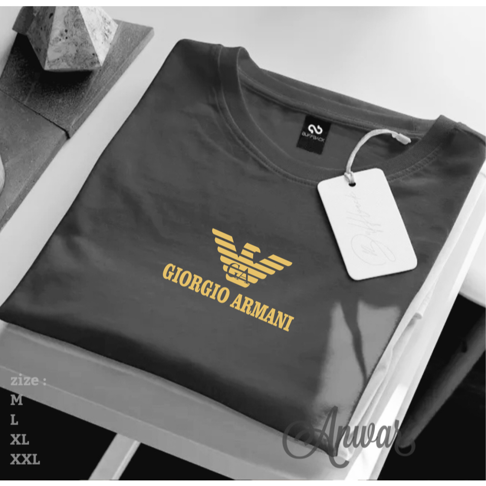 Kaos Armani Atasan Casual T-Shirt & Kaos Pria Wanita Lengan Pendek Motif & Polos Terbaru Premium